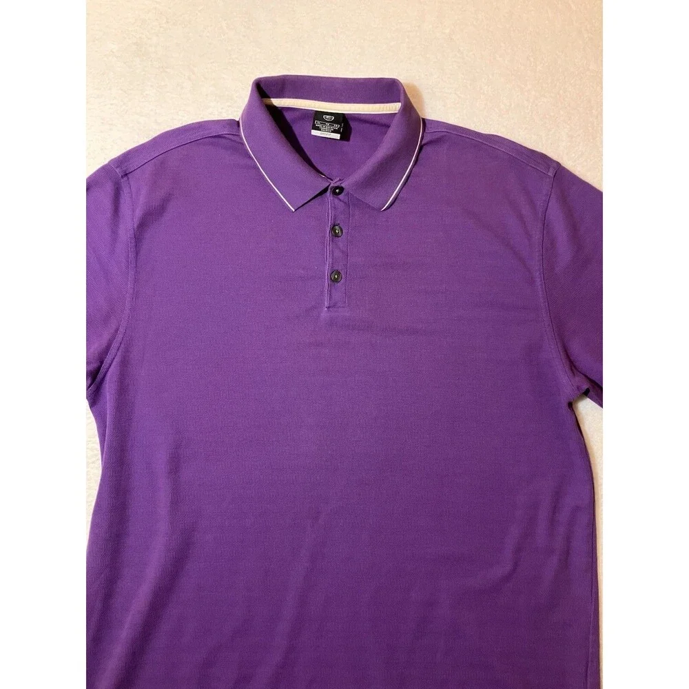 Nike Dri Fit Polo Shirt Mens Size XL Purple Golf Short Sleeve Pullover